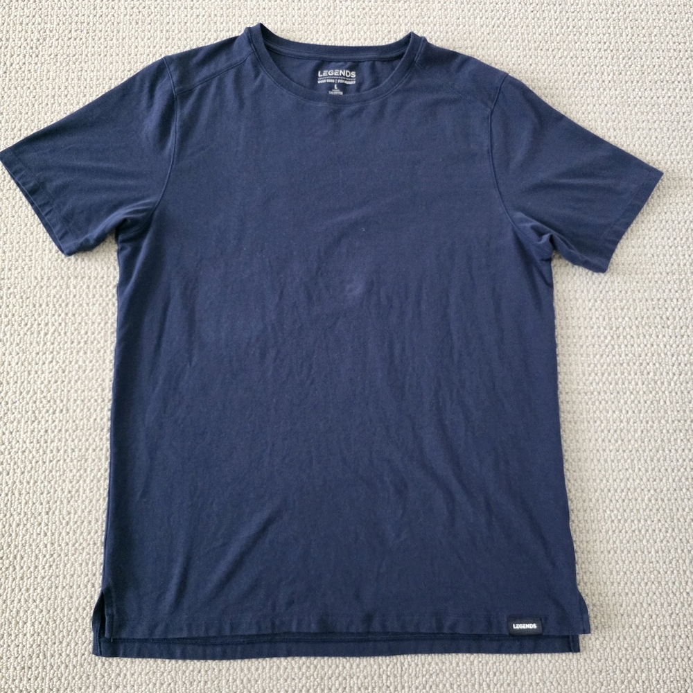 Legends Men's Split Hem Navy Blue T-Shirt